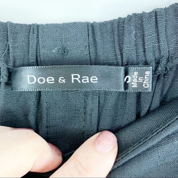 Doe & Rae‎ Black ModCloth Wide Leg Cropped Jumpsuit Sz Small - Picture 8 of 15